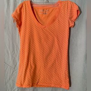 Aeropostale t-shirt S/P orange with white dots